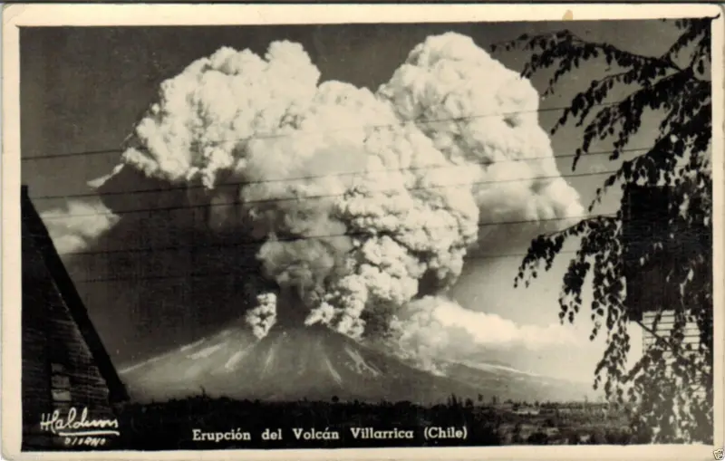 Erupción del Volcán Villarrica 1949